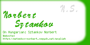 norbert sztankov business card